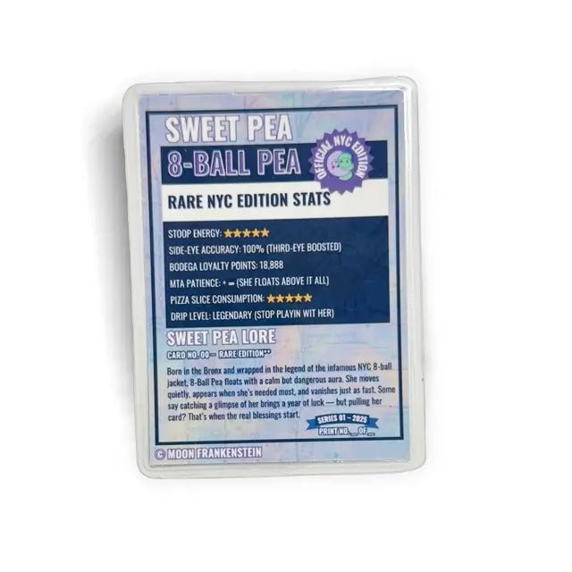 8 - Ball Pea — Rare NYC Edition Trading Card - Moon Frankenstein