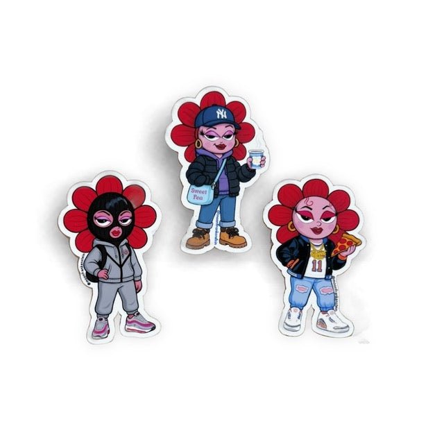 NYC Sweet Pea Glow Sticker 3 - Pack - Moon Frankenstein