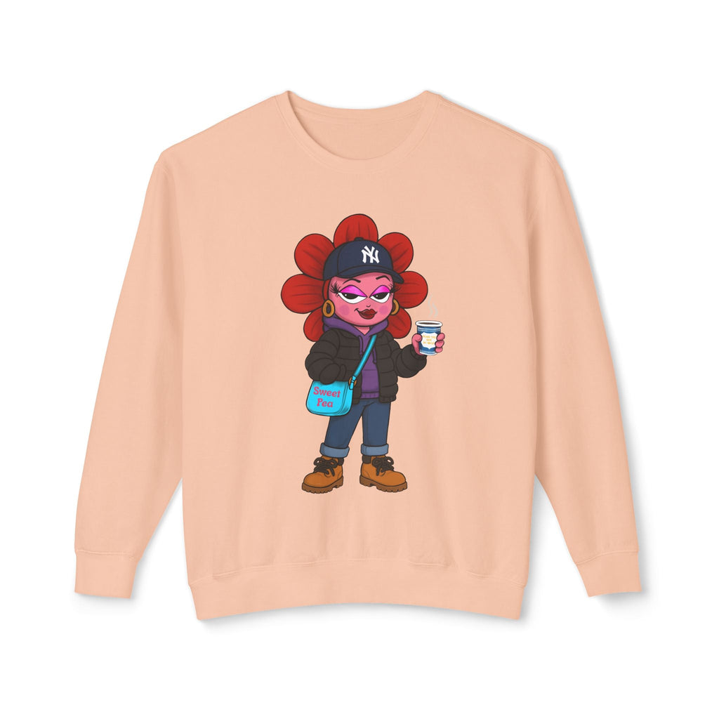 Pea - Lo Unisex Lightweight Crewneck Sweatshirt - Moon Frankenstein