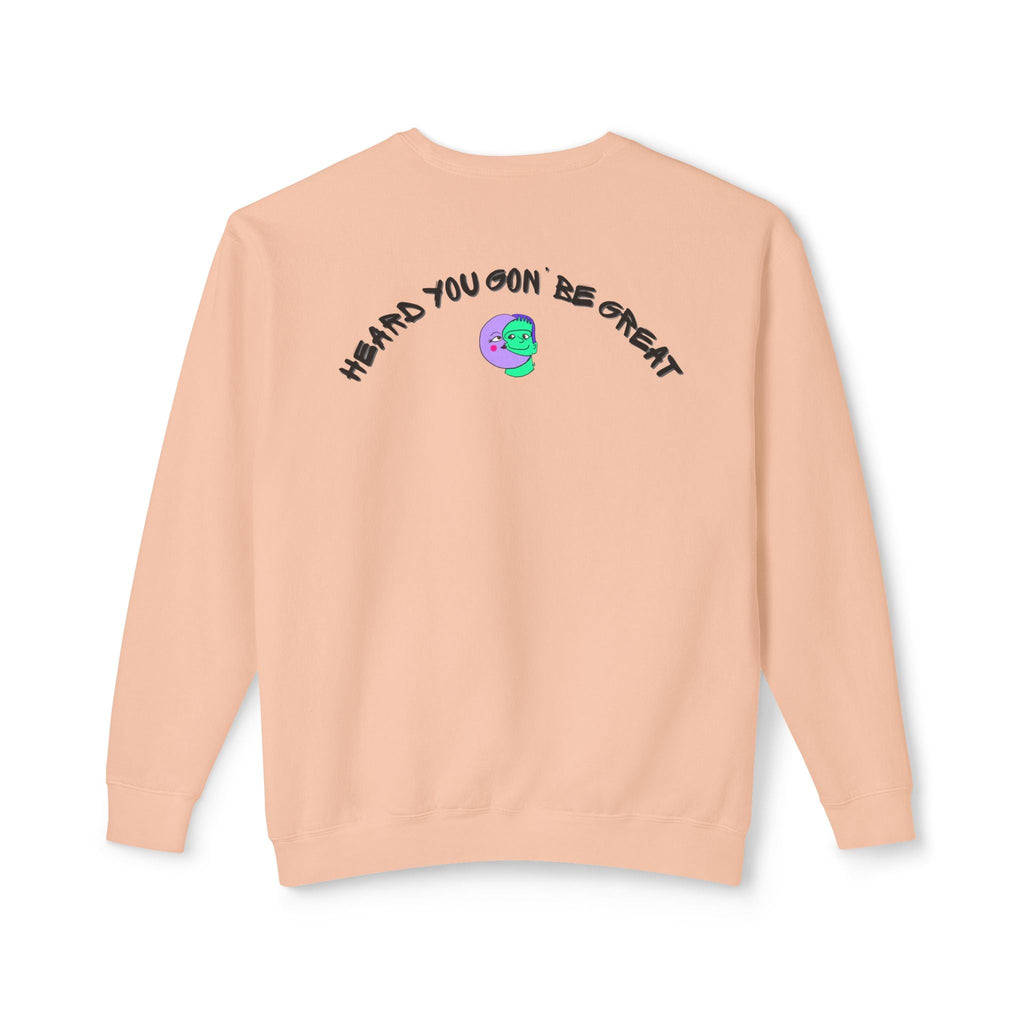 Pea - Lo Unisex Lightweight Crewneck Sweatshirt - Moon Frankenstein