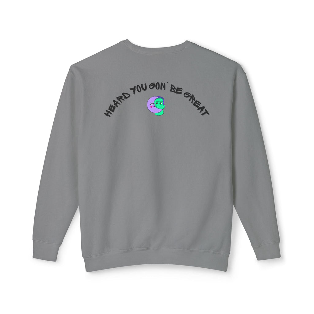 Pea - Lo Unisex Lightweight Crewneck Sweatshirt - Moon Frankenstein