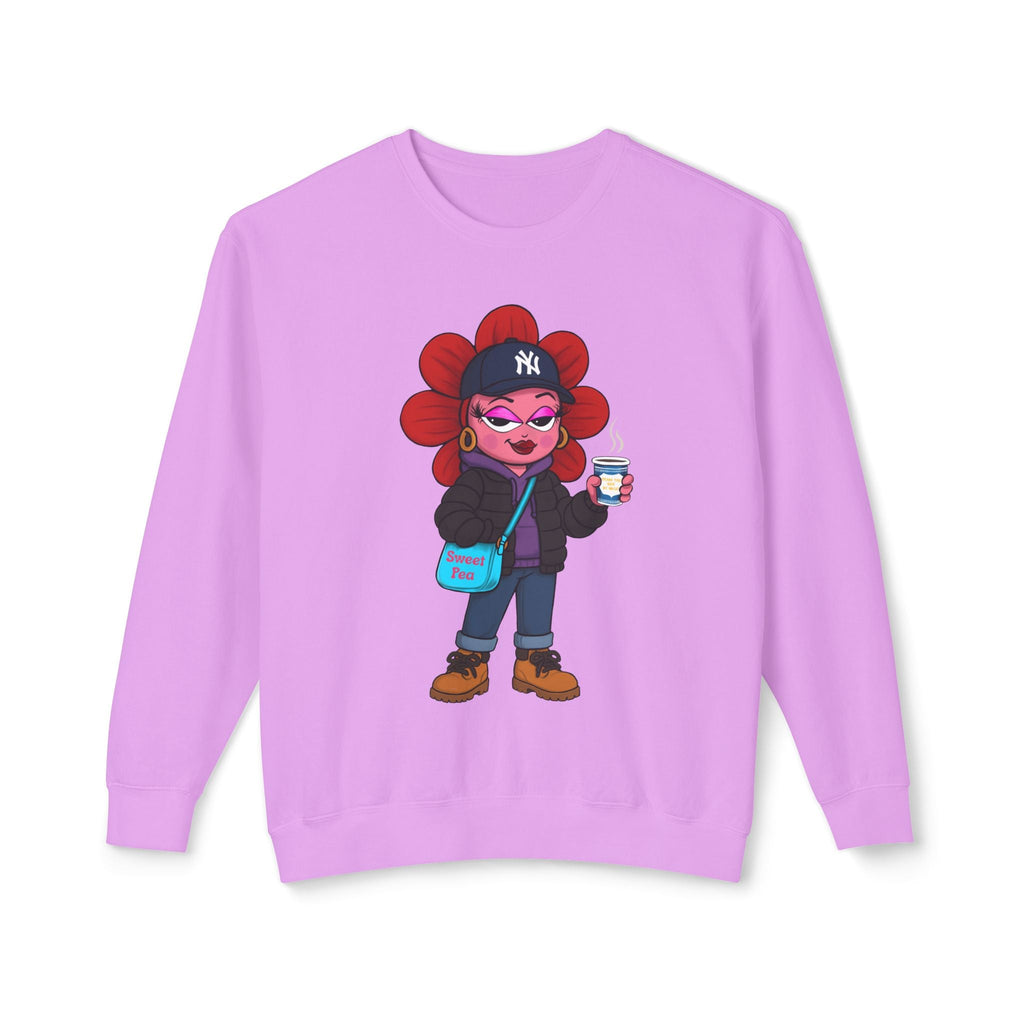 Pea - Lo Unisex Lightweight Crewneck Sweatshirt - Moon Frankenstein