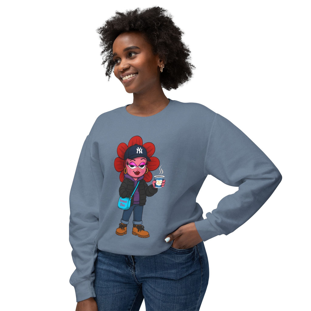 Pea - Lo Unisex Lightweight Crewneck Sweatshirt - Moon Frankenstein