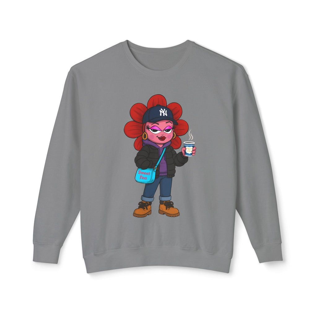 Pea - Lo Unisex Lightweight Crewneck Sweatshirt - Moon Frankenstein