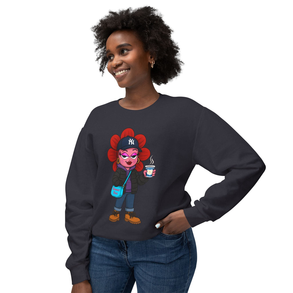 Pea - Lo Unisex Lightweight Crewneck Sweatshirt - Moon Frankenstein