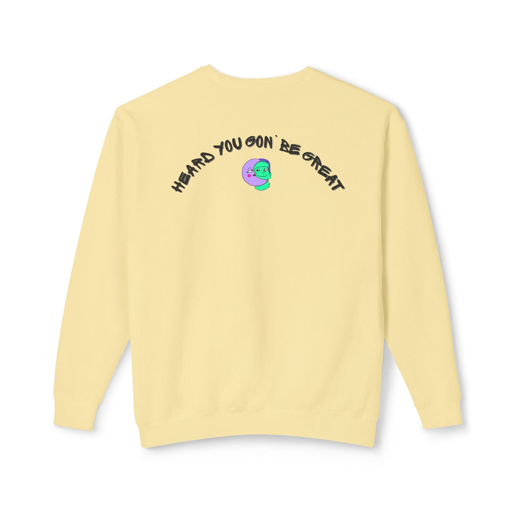 Pea - Lo Unisex Lightweight Crewneck Sweatshirt - Moon Frankenstein