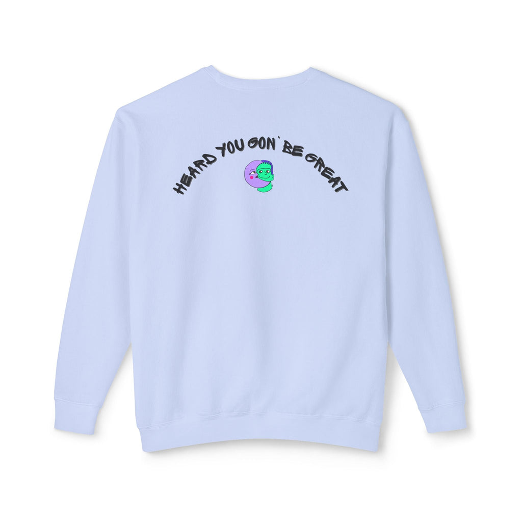 Pea - Lo Unisex Lightweight Crewneck Sweatshirt - Moon Frankenstein