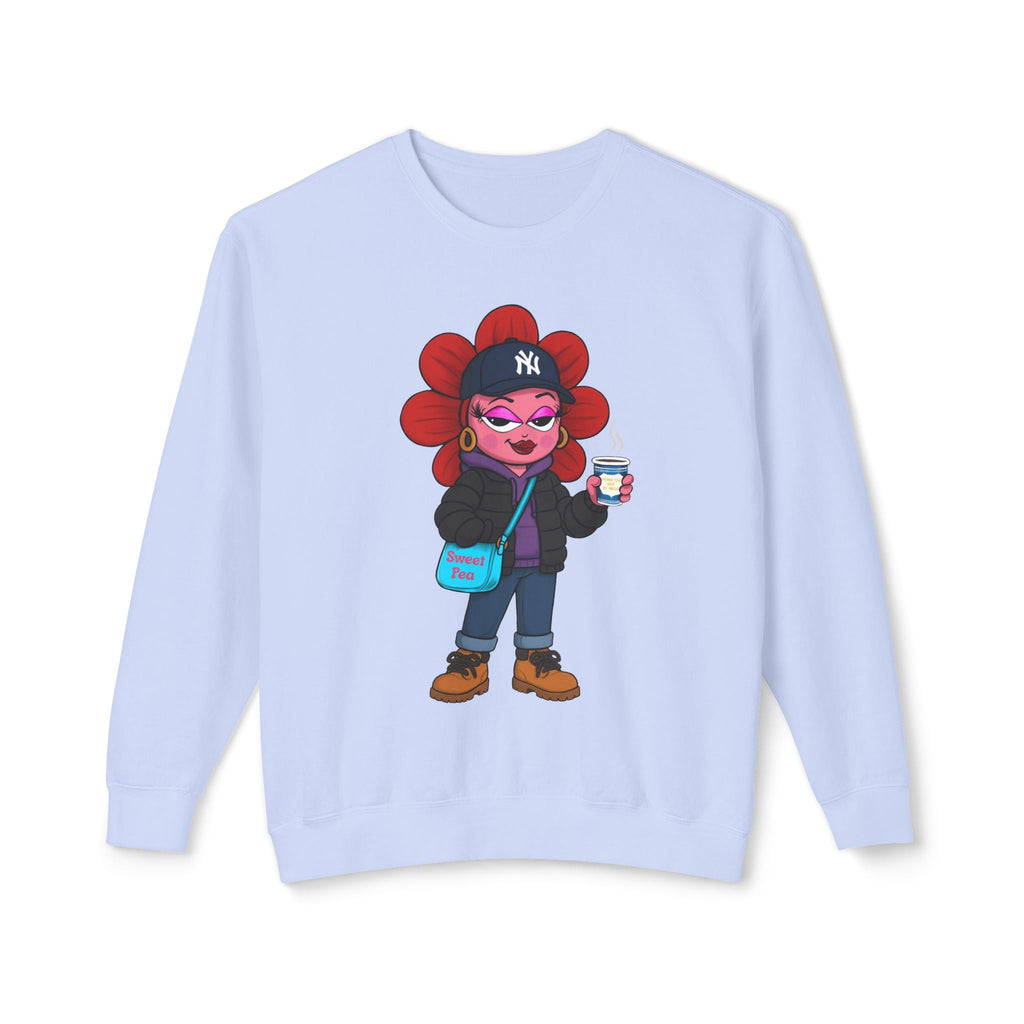 Pea - Lo Unisex Lightweight Crewneck Sweatshirt - Moon Frankenstein