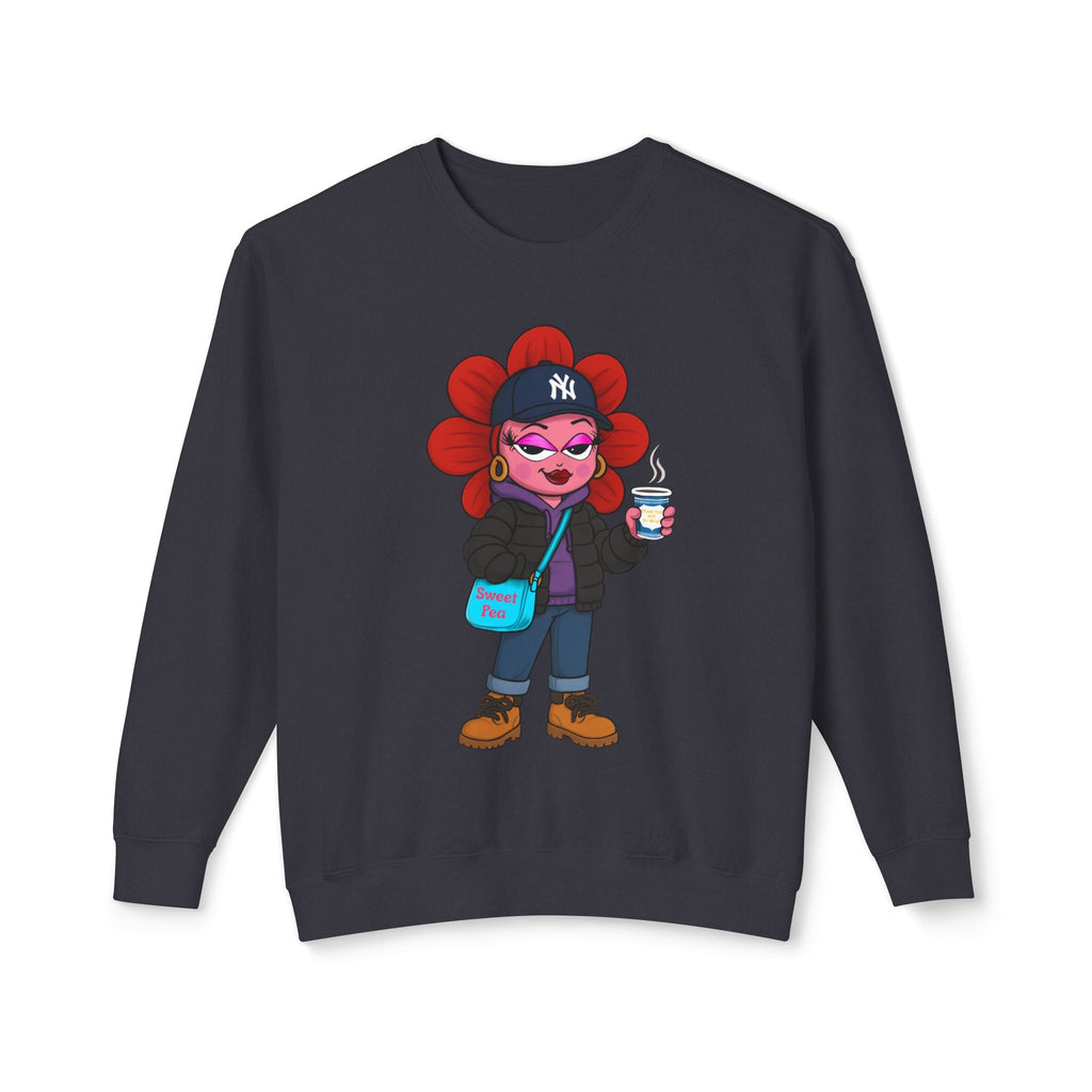 Pea - Lo Unisex Lightweight Crewneck Sweatshirt - Moon Frankenstein