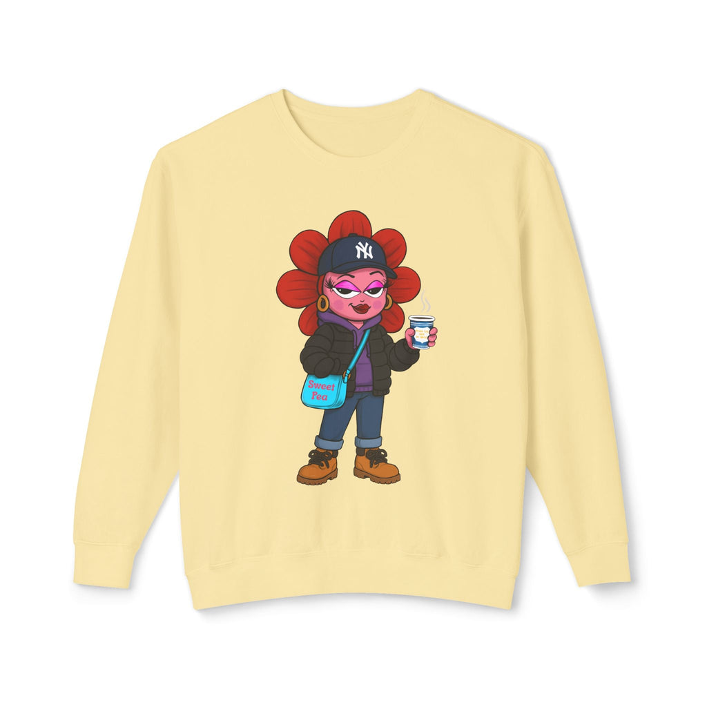 Pea - Lo Unisex Lightweight Crewneck Sweatshirt - Moon Frankenstein