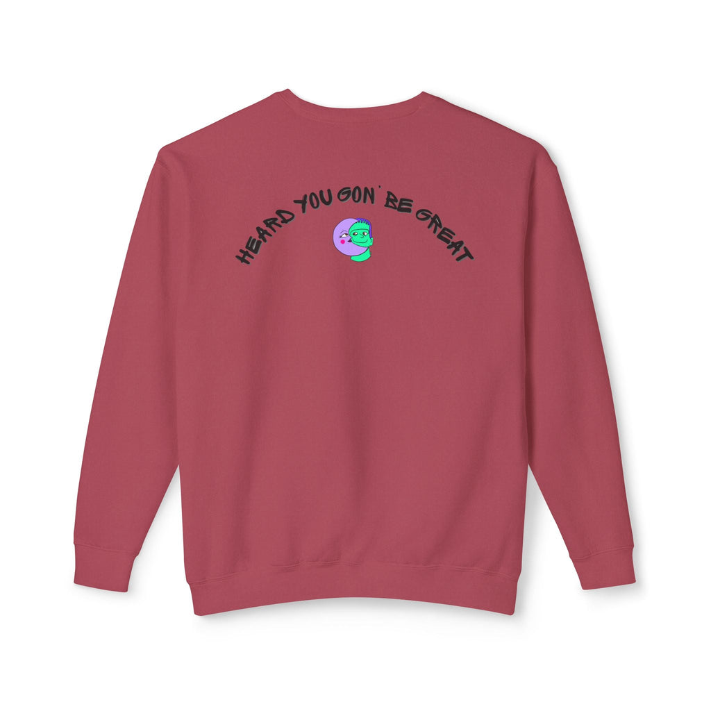 Pea - Lo Unisex Lightweight Crewneck Sweatshirt - Moon Frankenstein