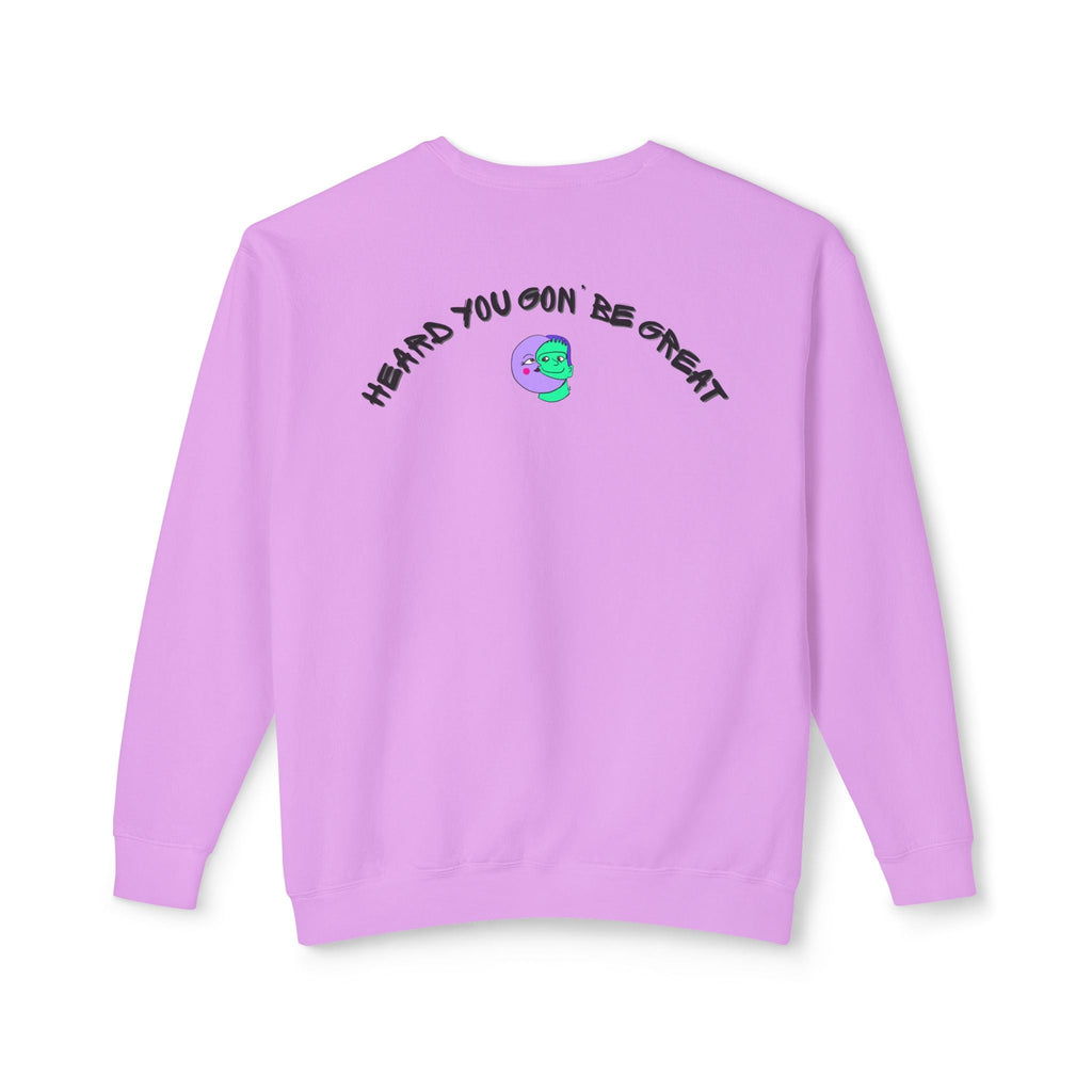 Pea - Lo Unisex Lightweight Crewneck Sweatshirt - Moon Frankenstein