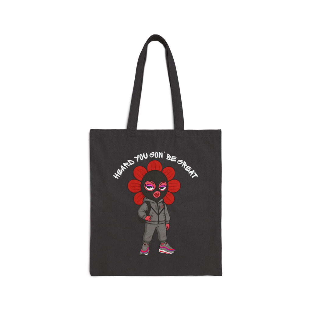 Pea Sheisty Cotton Canvas Tote Bag - Moon Frankenstein