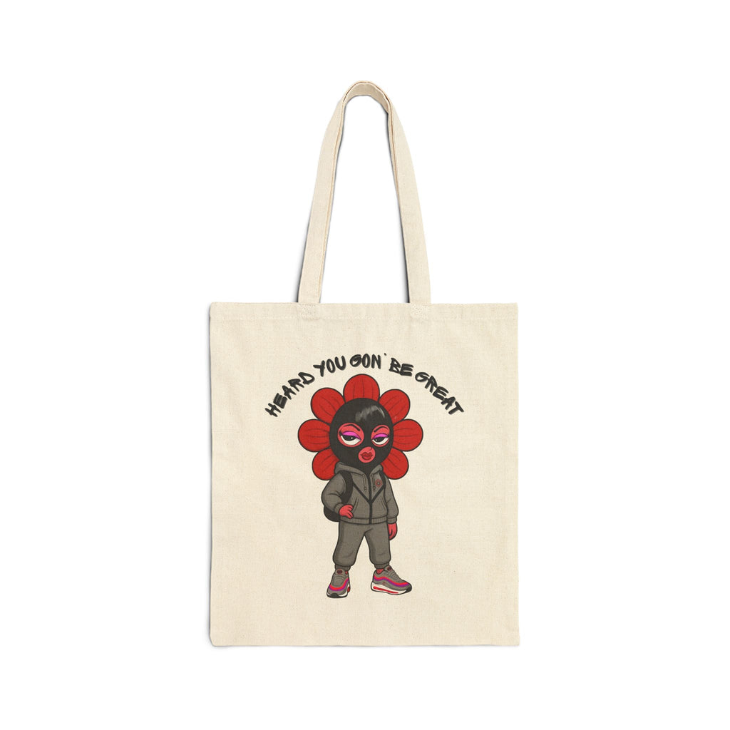 Pea Sheisty Cotton Canvas Tote Bag - Moon Frankenstein