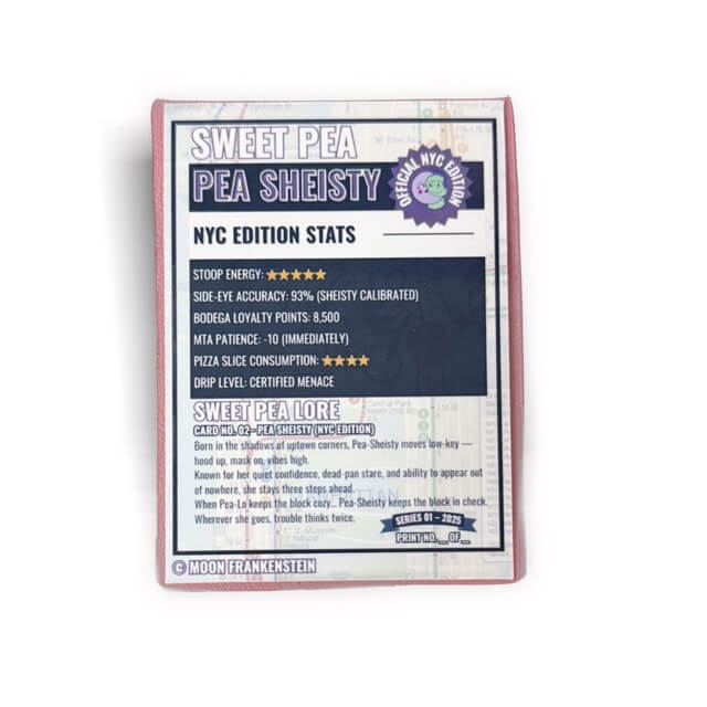 Pea Sheisty Trading Card - Moon Frankenstein