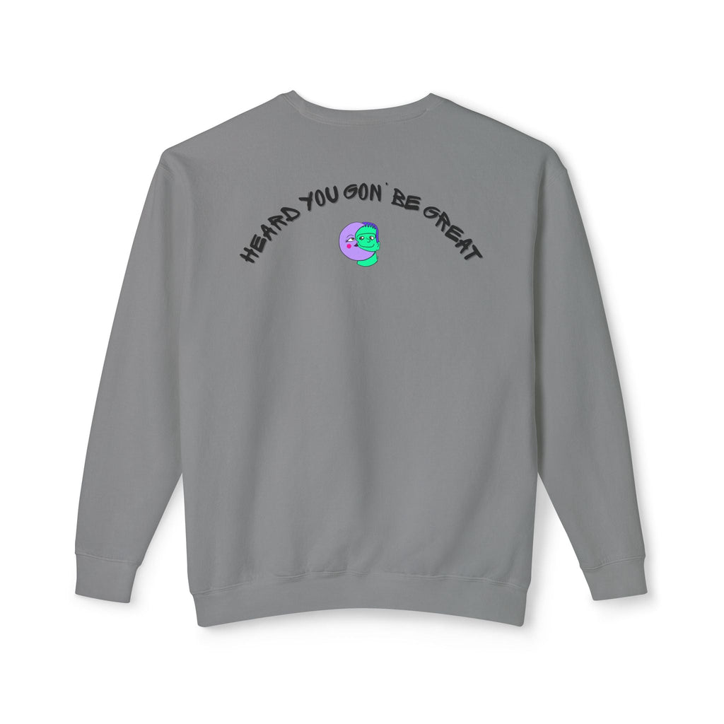 Pea Sheisty Unisex Lightweight Crewneck Sweatshirt - Moon Frankenstein