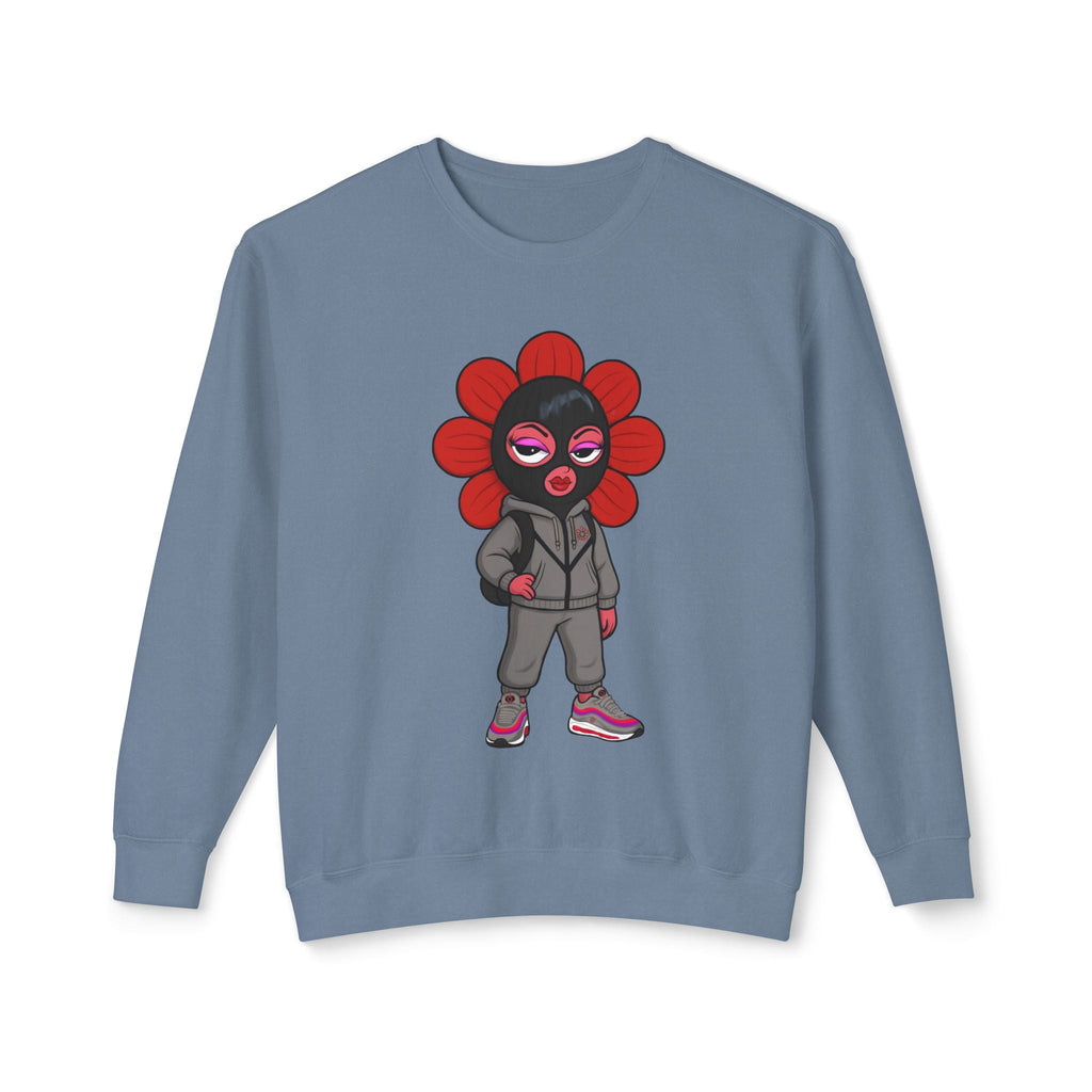 Pea Sheisty Unisex Lightweight Crewneck Sweatshirt - Moon Frankenstein