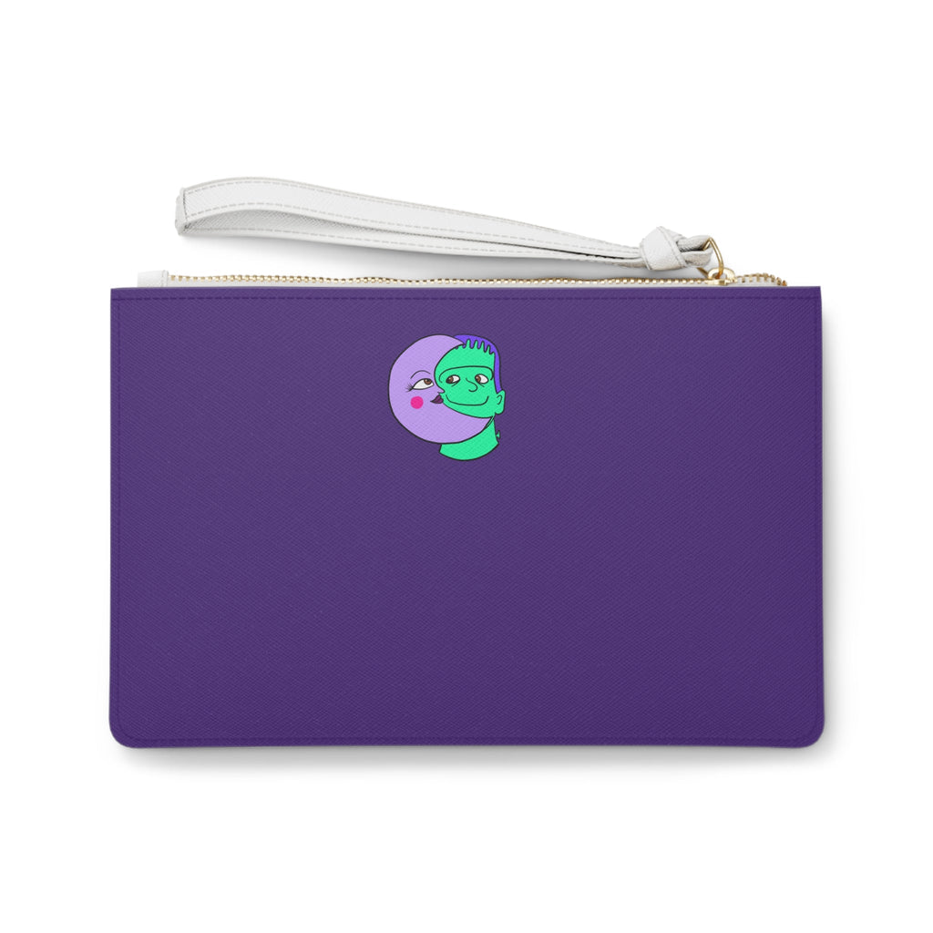 Sweet Pea: Cosmic Bloom Clutch Bag - Moon Frankenstein
