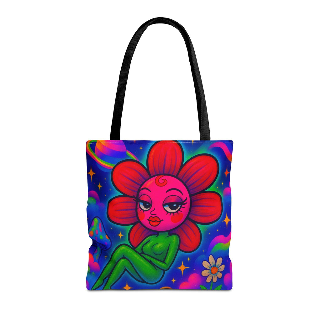 Sweet Pea: Cosmic Bloom Everyday Tote Bag - Moon Frankenstein