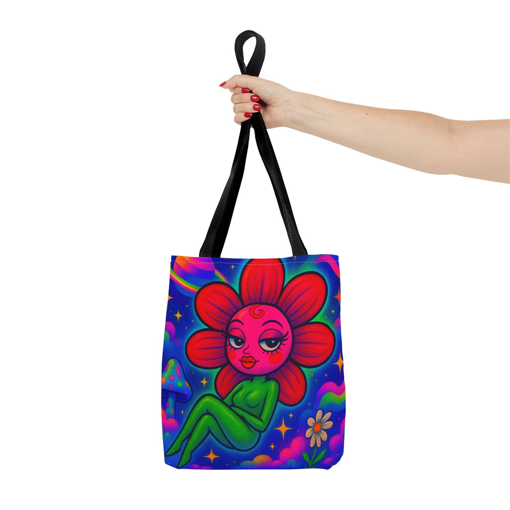 Sweet Pea: Cosmic Bloom Everyday Tote Bag - Moon Frankenstein