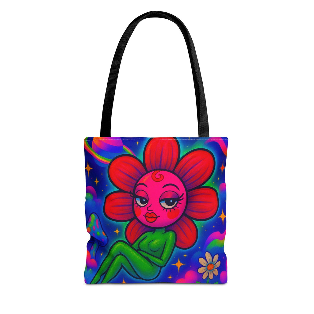Sweet Pea: Cosmic Bloom Everyday Tote Bag - Moon Frankenstein