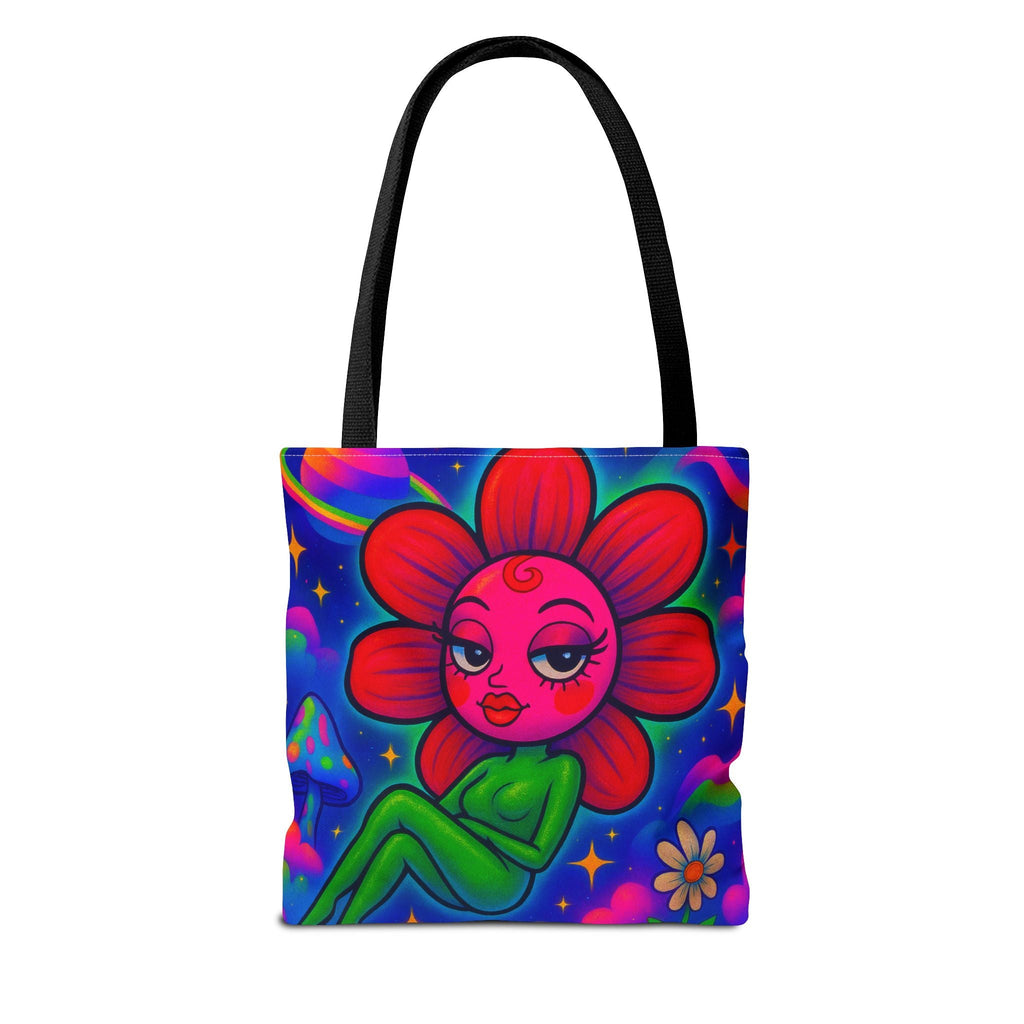 Sweet Pea: Cosmic Bloom Everyday Tote Bag - Moon Frankenstein