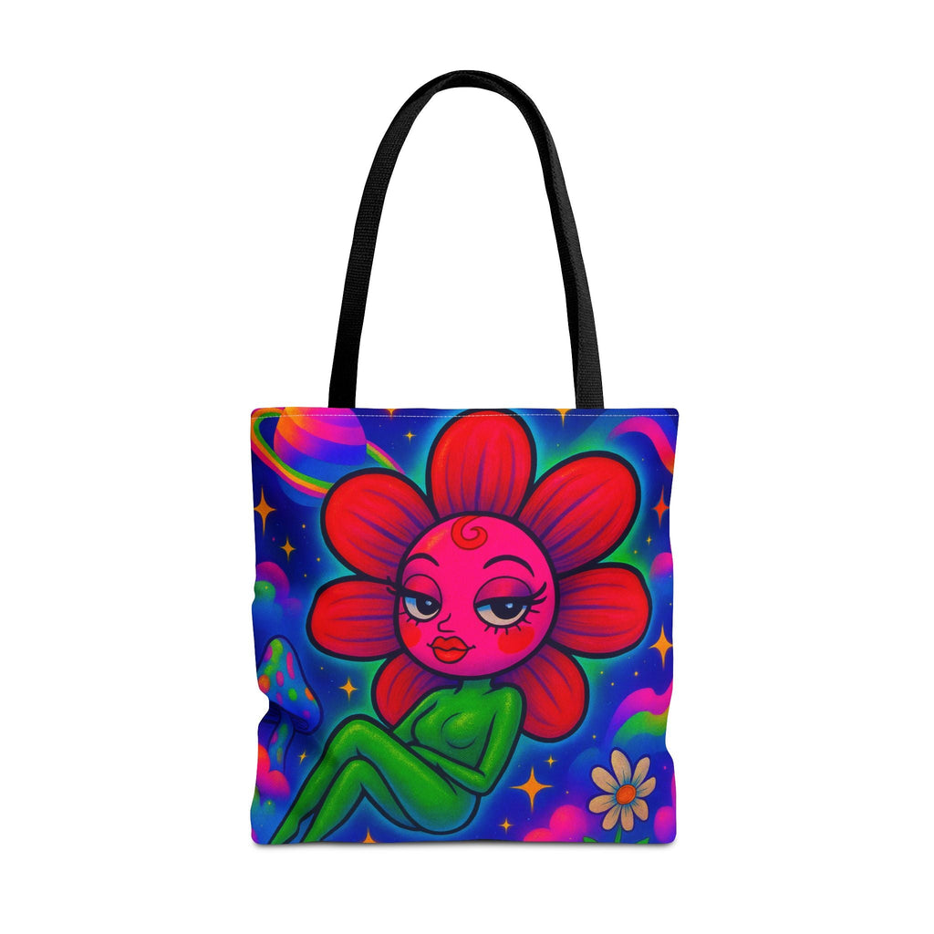 Sweet Pea: Cosmic Bloom Everyday Tote Bag - Moon Frankenstein