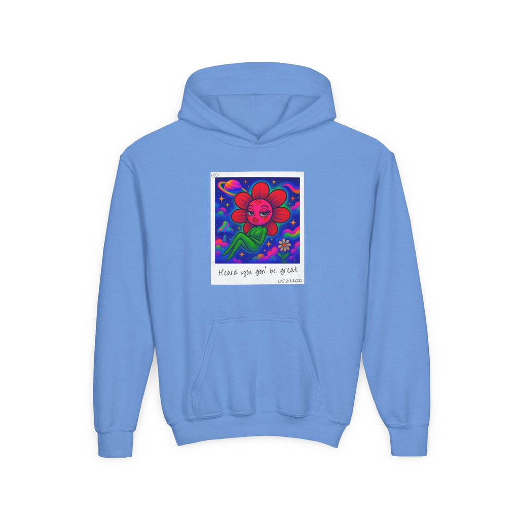Sweet Pea: Cosmic Bloom Kids Hoodie - Moon Frankenstein
