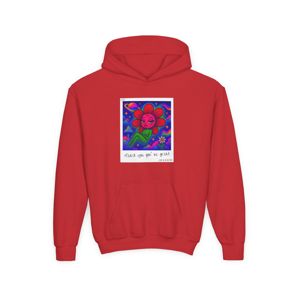 Sweet Pea: Cosmic Bloom Kids Hoodie - Moon Frankenstein
