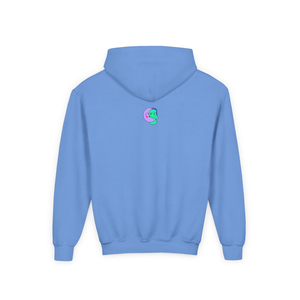 Sweet Pea: Cosmic Bloom Kids Hoodie - Moon Frankenstein