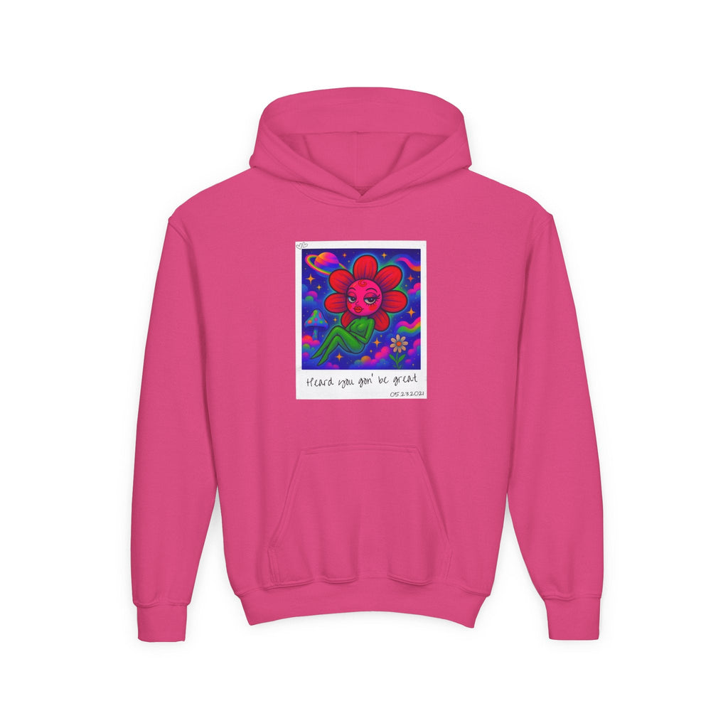 Sweet Pea: Cosmic Bloom Kids Hoodie - Moon Frankenstein