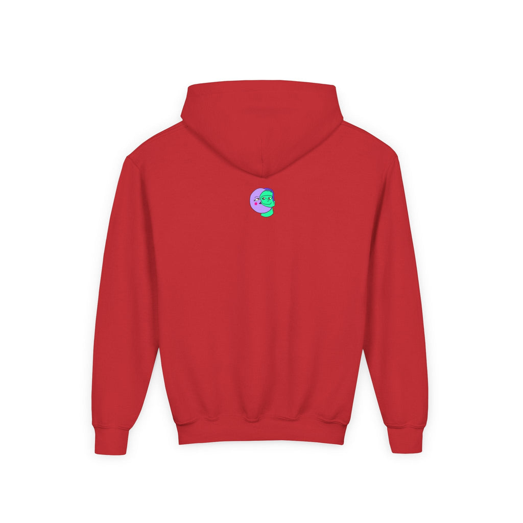 Sweet Pea: Cosmic Bloom Kids Hoodie - Moon Frankenstein