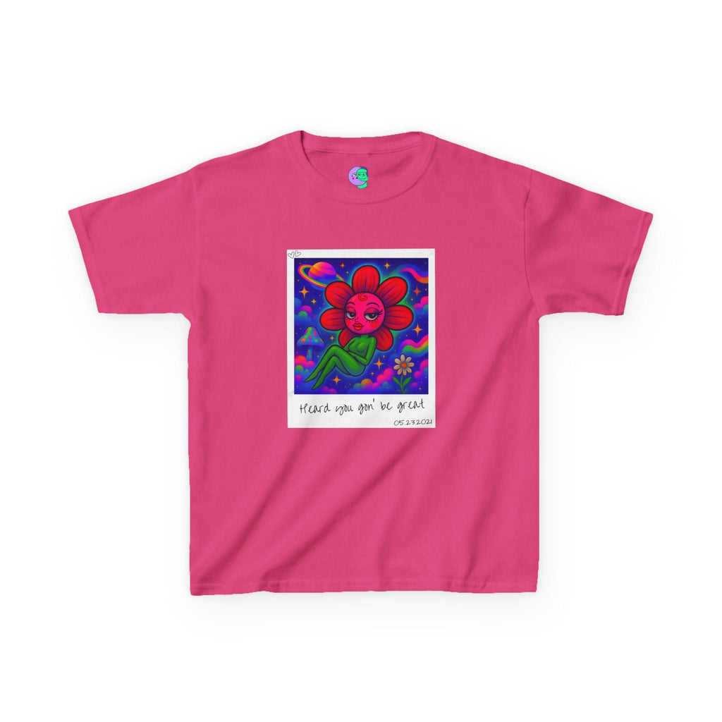 Sweet Pea: Cosmic Bloom Kids Tee - Moon Frankenstein