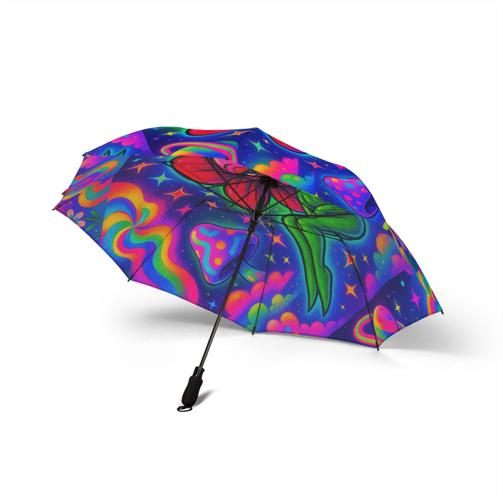 Sweet Pea: Cosmic Bloom Semi - Automatic Foldable Umbrella - Moon Frankenstein
