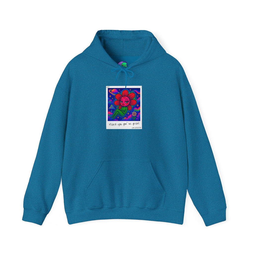 Sweet Pea: Cosmic Bloom Unisex Hoodie - Moon Frankenstein