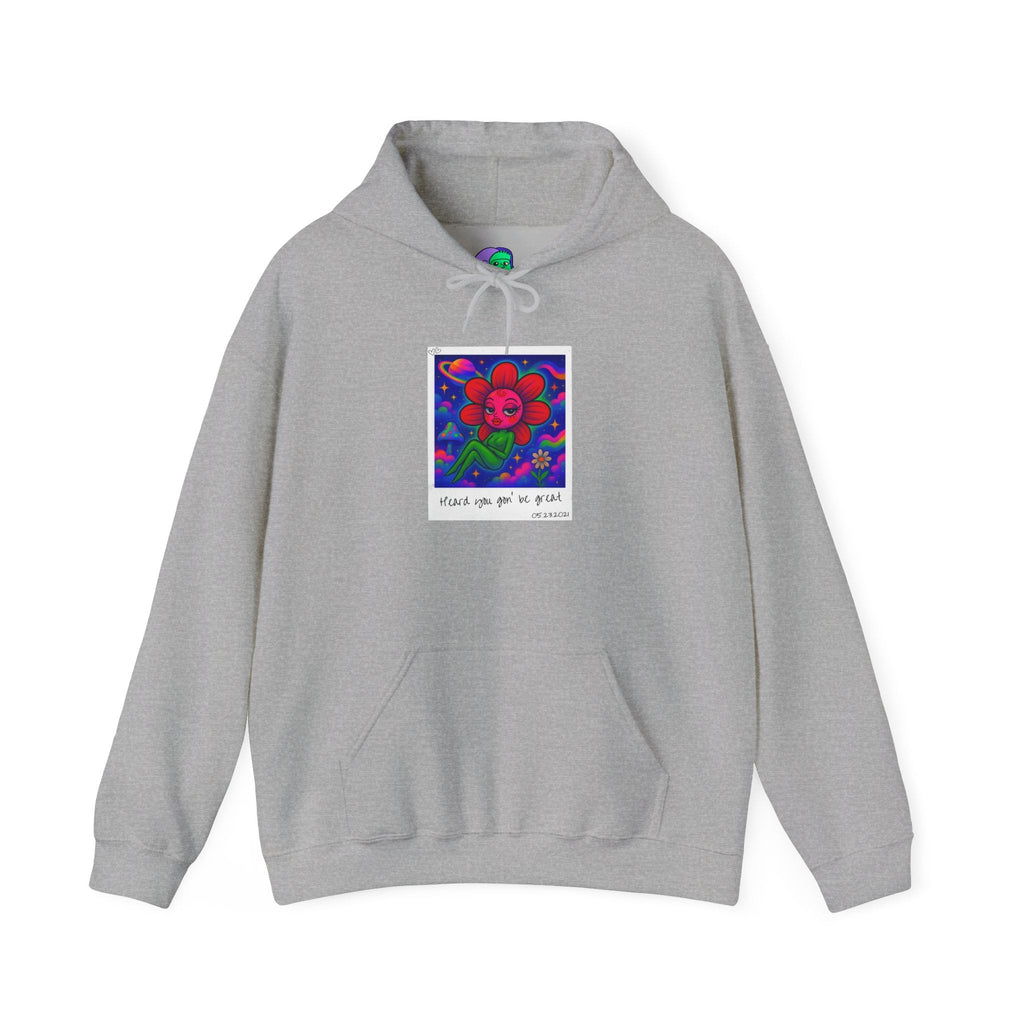 Sweet Pea: Cosmic Bloom Unisex Hoodie - Moon Frankenstein