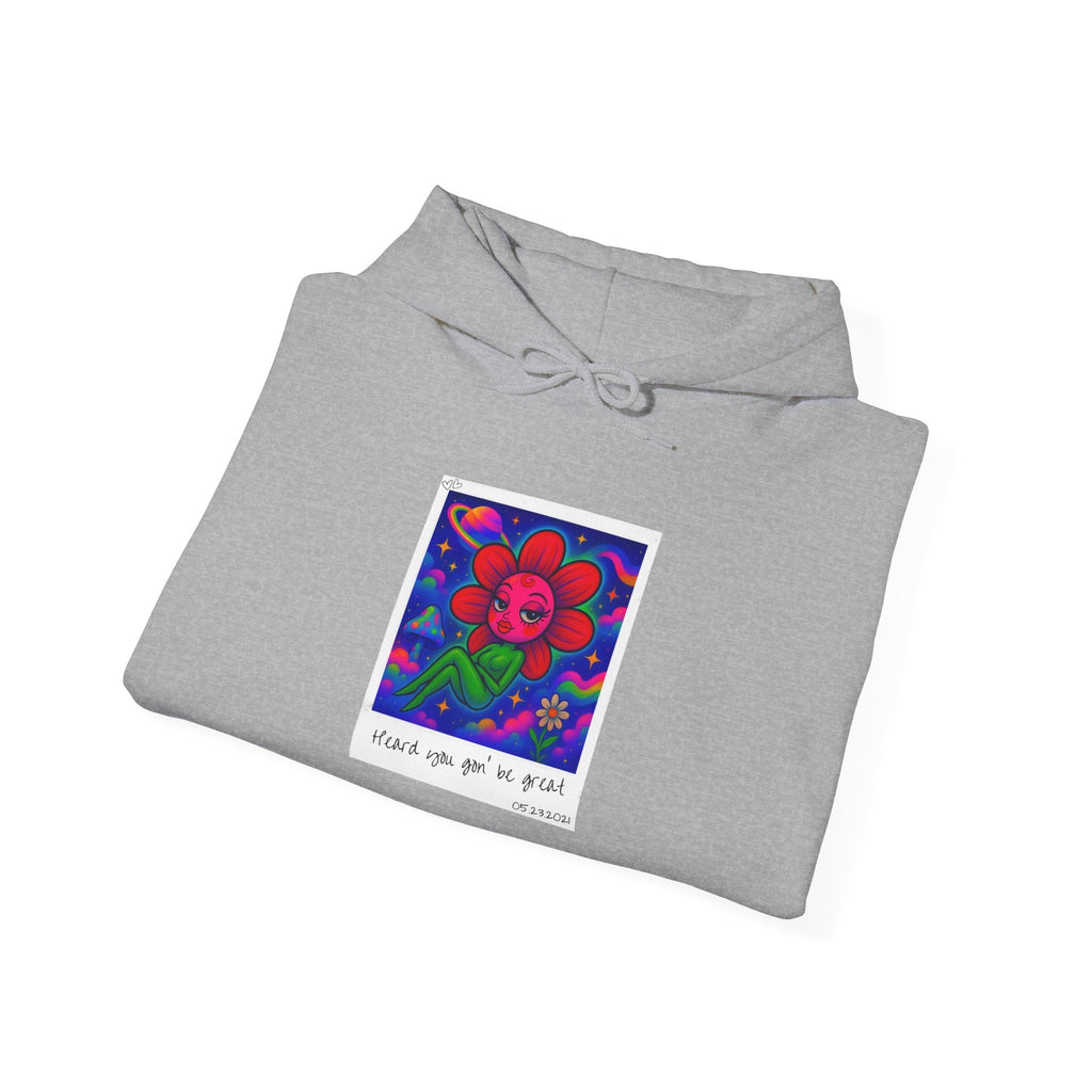 Sweet Pea: Cosmic Bloom Unisex Hoodie - Moon Frankenstein
