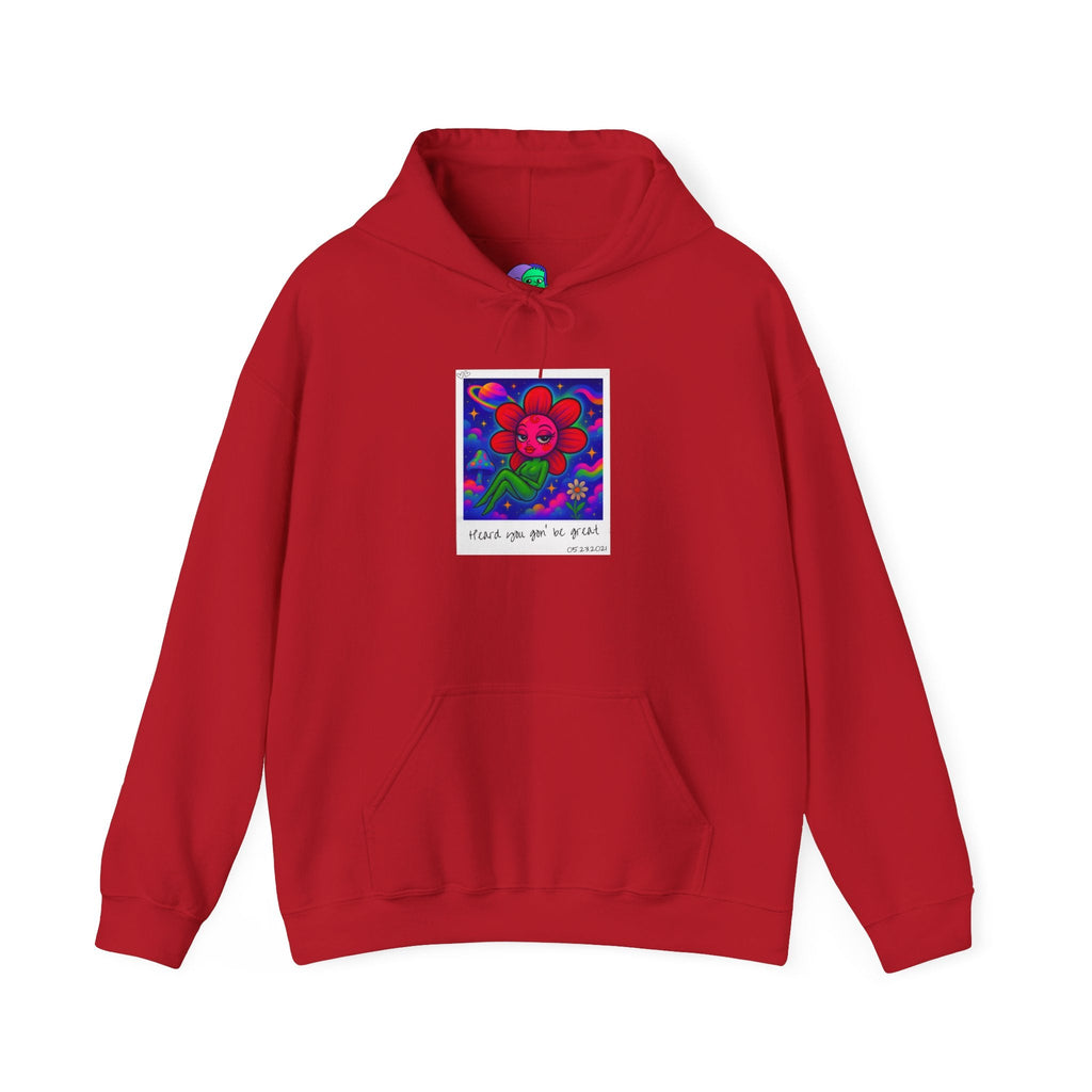 Sweet Pea: Cosmic Bloom Unisex Hoodie - Moon Frankenstein