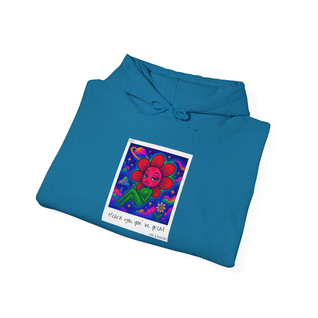 Sweet Pea: Cosmic Bloom Unisex Hoodie - Moon Frankenstein