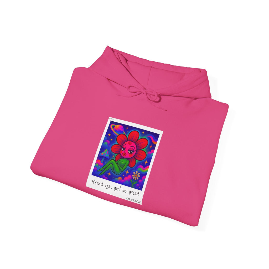 Sweet Pea: Cosmic Bloom Unisex Hoodie - Moon Frankenstein