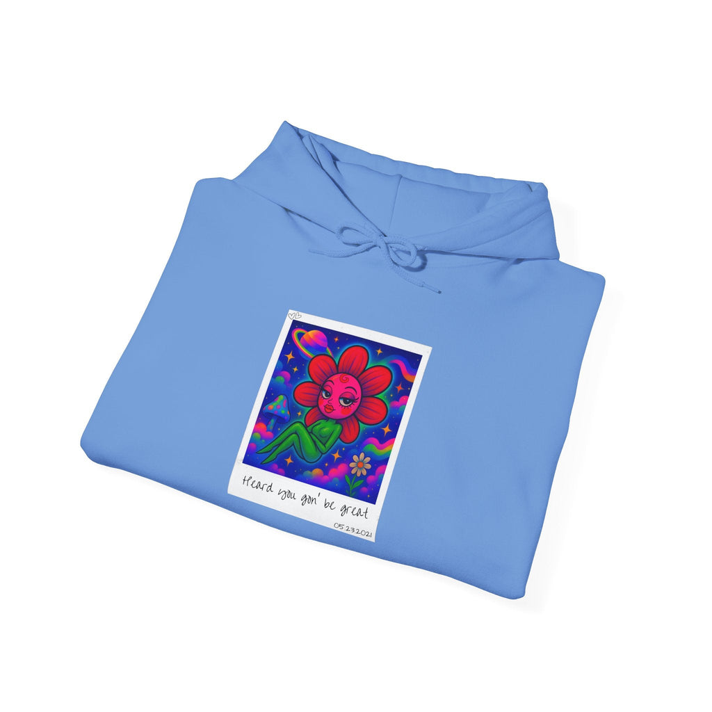 Sweet Pea: Cosmic Bloom Unisex Hoodie - Moon Frankenstein