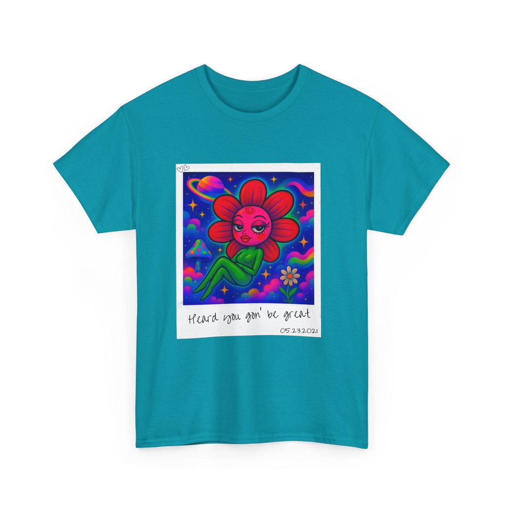 Sweet Pea: Cosmic Bloom Unisex T-Shirt - Moon Frankenstein