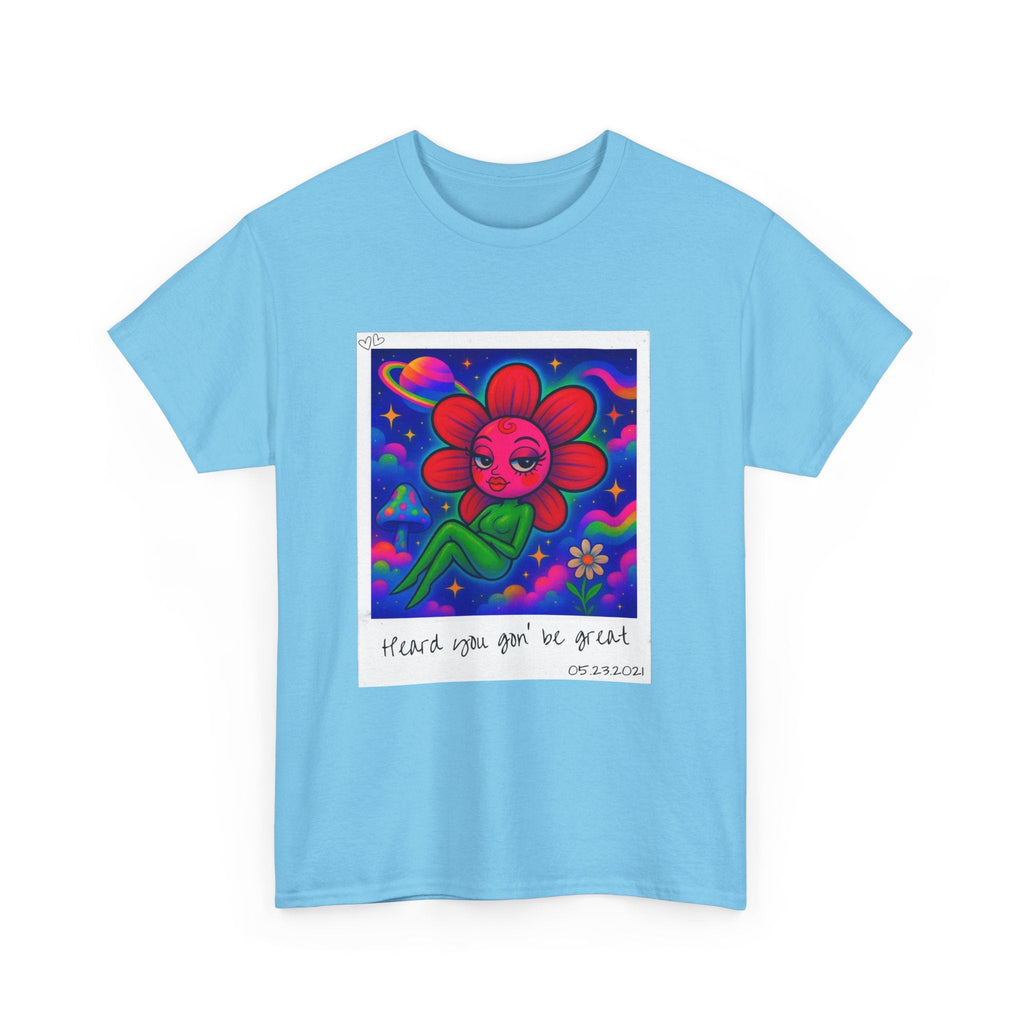 Sweet Pea: Cosmic Bloom Unisex T-Shirt - Moon Frankenstein