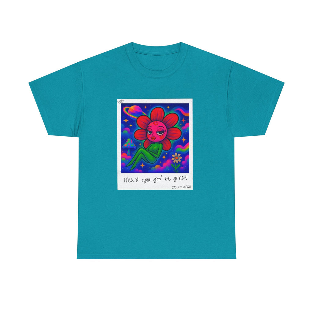 Sweet Pea: Cosmic Bloom Unisex T-Shirt - Moon Frankenstein
