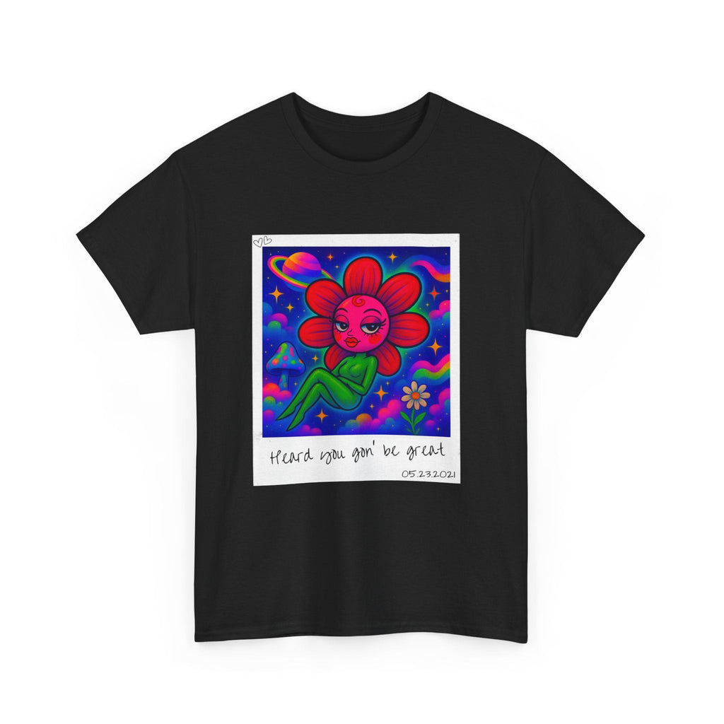 Sweet Pea: Cosmic Bloom Unisex T-Shirt - Moon Frankenstein