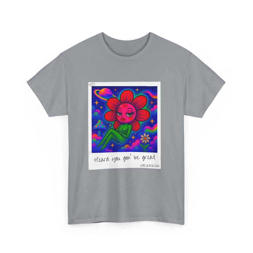 Sweet Pea: Cosmic Bloom Unisex T-Shirt - Moon Frankenstein