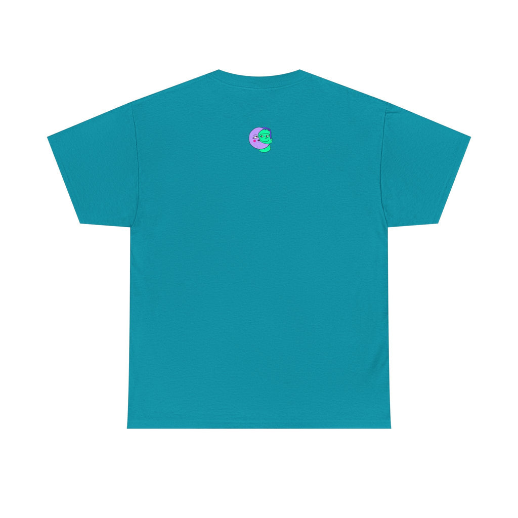 Sweet Pea: Cosmic Bloom Unisex T-Shirt - Moon Frankenstein