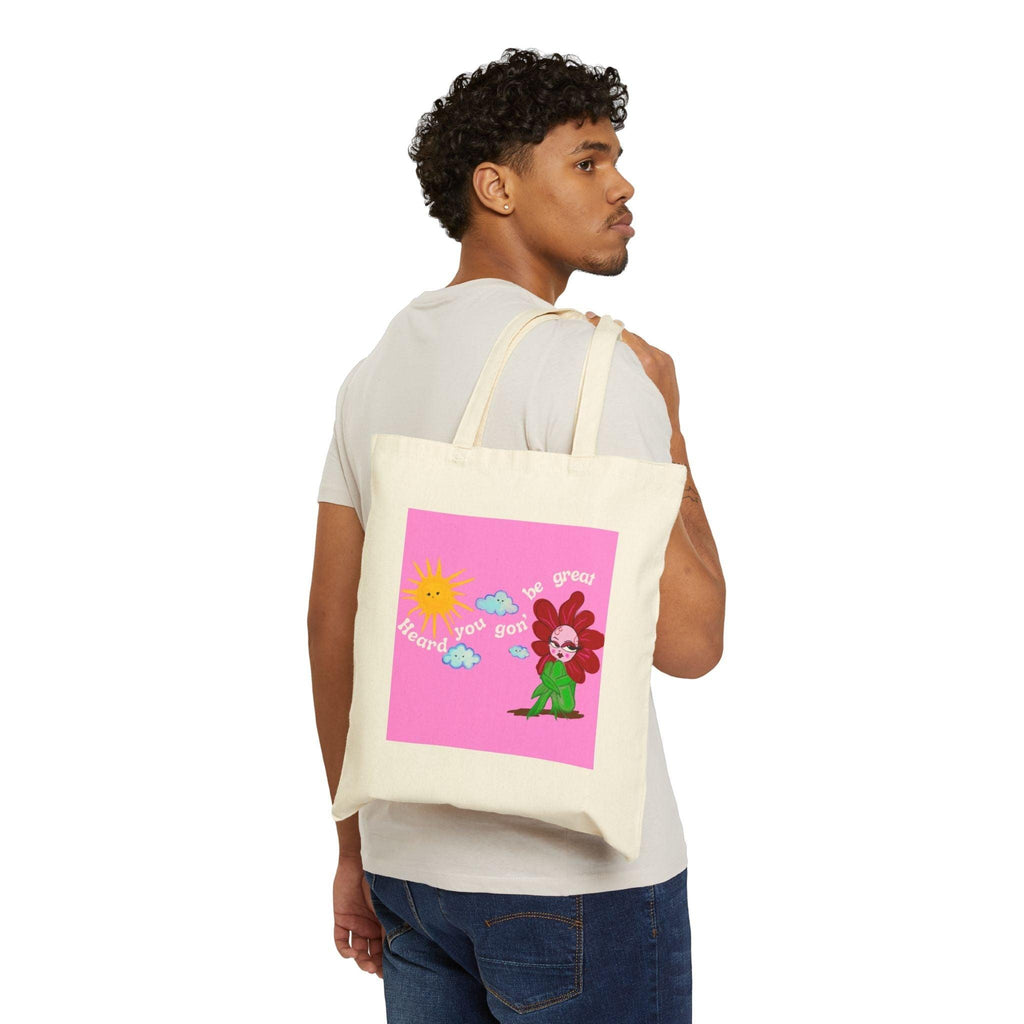 Sweet Pea Cotton Canvas Tote Bag - Moon Frankenstein