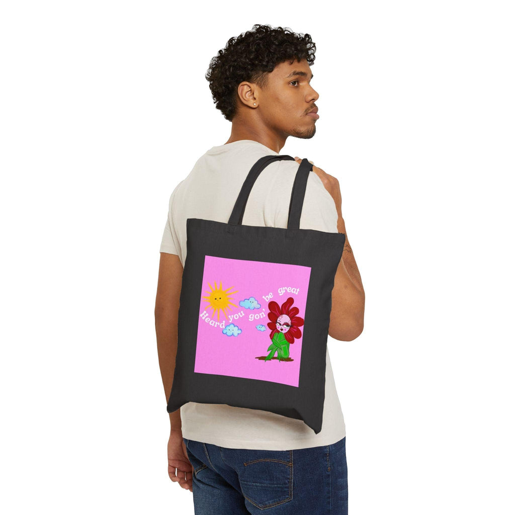 Sweet Pea Cotton Canvas Tote Bag - Moon Frankenstein