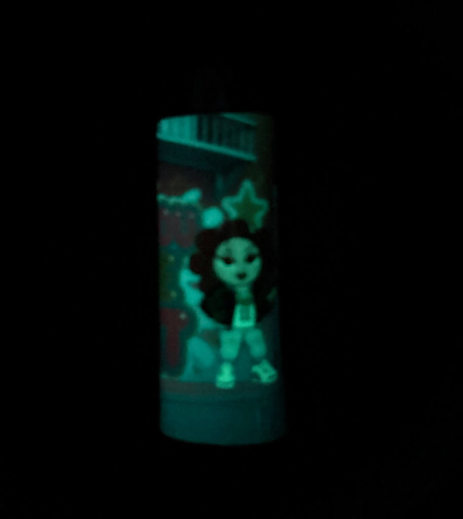 Thicck Pea BIC Glow in the Dark Lighter - Moon Frankenstein